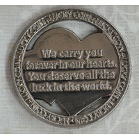Open Lucky Coin, DARLING DAUGHTER, 35mm Diameter, Zinc Alloy