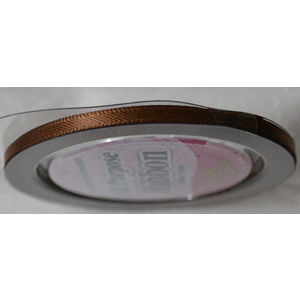 All Purpose Satin Ribbon 3mm x 6m, Washable, BROWN