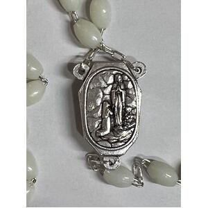 Rosary Plastic Luminous 6mm Beads, Lourdes Water Centre Piece RX202AL