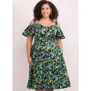 Misses’ Dress with Sleeve & Length Variations, Sizes 30W-38W Simplicity Sewing Pattern 9919W3