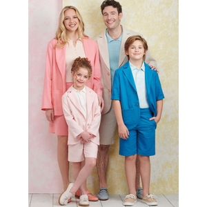 Children’s, Teens, Adults Blazers, Shorts, Sizes XS-XL Simplicity Sewing Pattern 9930A