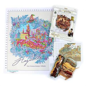 Harry Potter HOGWARTS LANDSCAPE No Count Cross Stitch Kit 48x58cm