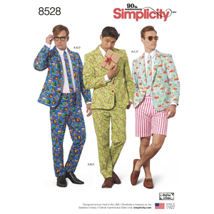 Simplicity Sewing Pattern 8528 Men's Costume Suit Sizes 34-42