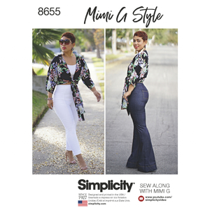 Simplicity Sewing Pattern 8655 Mimi G High Waisted Trousers and Tie Top U5 Sizes 16-24