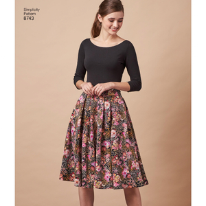 Simplicity Sewing Pattern 8743 Women's Pleated Skirts R5 Sizes 16-22