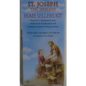 SAINT JOSEPH The Worker, Home Sellers Kit, 4" Statue and Instructions included
