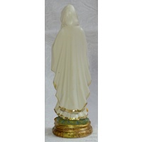 Our Lady Lourdes Statue, Resin, 140mm (5.5") High x 45mm Wide x 45mm Deep