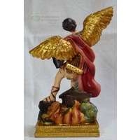 Saint Michael Statue, Resin, 145mm (5.5") High x 90mm Wide x 55mm Deep