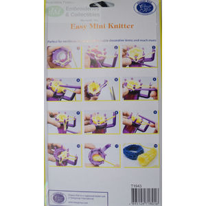 CLASSIC KNIT Easy Mini Knitter, 2 Sized Inter-Changeable Rotating Looms