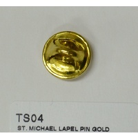 St. Michael Patron Saint Lapel Pin, Gold Tone, Patron of Police