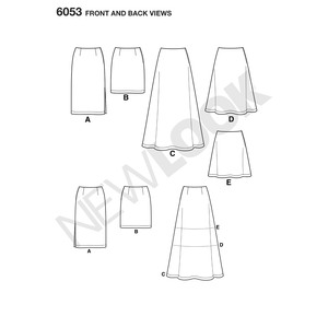 New Look Sewing Pattern 6053 Misses' Skirts