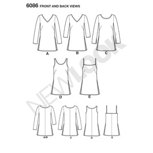 New Look Sewing Pattern 6086 Misses Tops / Vest