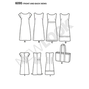 New Look Sewing Pattern 6095 Misses' Dresses