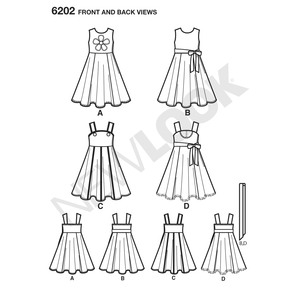 New Look Sewing Pattern 6202 Child's Dress and Sash