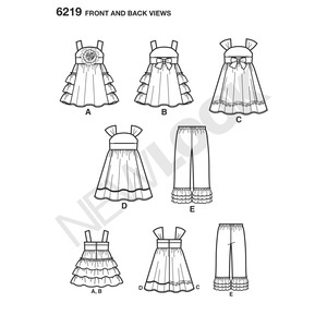 New Look Sewing Pattern 6219 Toddlers' Dress and Pants