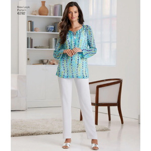 New Look Sewing Pattern 6292 Misses' Tunic or Top and Pull-on Pants