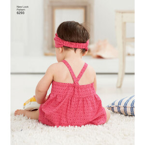 New Look Sewing Pattern 6293 Babies' Romper, Dress, Panties and Headband