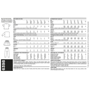 New Look Sewing Pattern 6398 Child's Separates