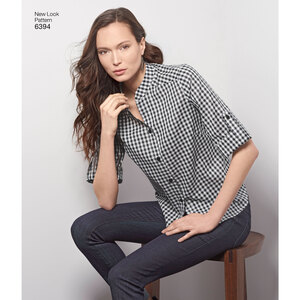 New Look Sewing Pattern 6394 Misses' Button Front Tops