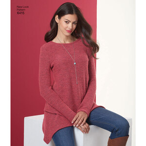 New Look Sewing Pattern 6415 Misses' Knit Tunics