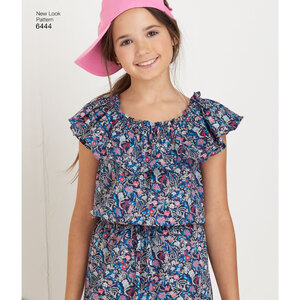 New Look Sewing Pattern 6444 Girl's Dress and Jumpsuit in Two Lengths