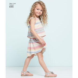 New Look Pattern 6465 Child's Easy Top, Skirt and Shorts