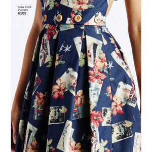 New Look Pattern 6508 Misses' Dress with Open or Closed Back Variations