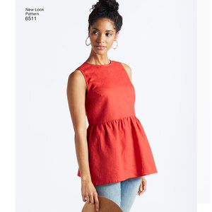 New Look Pattern 6511 Misses' Tops With Length and Sleeve Variations