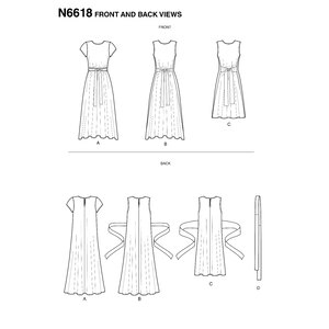 New Look Sewing Pattern N6618 Misses' Dresses In Two Lengths