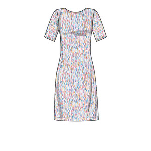 New Look Sewing Pattern N6650 Misses' Knit Dress With Sleeve & Length Variations