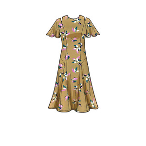 New Look Sewing Pattern N6652 Misses' Fit & Flared Dress With Length & Sleeve Variations