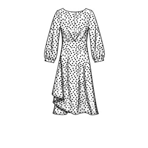 New Look Sewing Pattern N6655 Misses' Dress In Two Lengths With Sleeve Variations