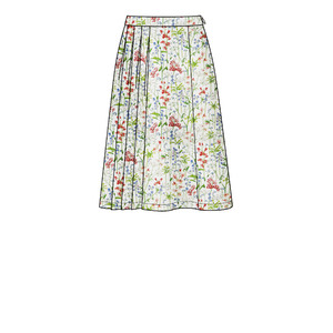 New Look Sewing Pattern N6659 Misses' Pleated Skirt With Or Without Front Slit Opening