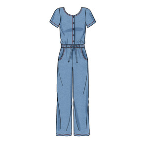 New Look Sewing Pattern N6661 Misses' Relaxed Fit Jumpsuit With Drawstring Waist