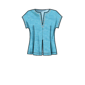New Look Sewing Pattern N6672 Misses' Pull-Over Top or Tunic With Pleat & Trim Detail