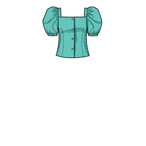 New Look Sewing Pattern N6678 Misses' Button Front Top With Square Neck & Straight Leg Pants