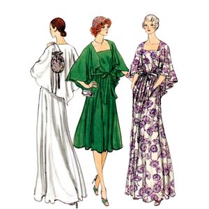Vogue Sewing Pattern V1947Y5 Misses Evening Dress Vintage 1970s Sizes 18-26