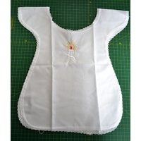 Baptisimal Bib, Embroidered with Cross Only