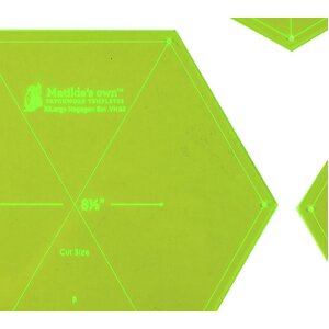 Matildas Own Extra Large Hexagon Template Set (Set of 5) - 8.5in to 10.5in (VHS5)