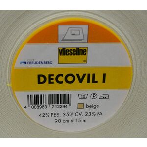 Vilene Decovil 1 Fusible Interlining With Leather-Like Handle 90cm Wide x 1 Metre