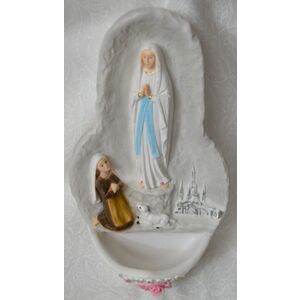 Large Resin Water Font, 200mm x 110mm, Our Lady Of Lourdes