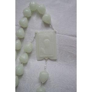 Large Luminous Wall Rosary, 158cm Drop, 170mm Crucifix, Madonna Centerpiece