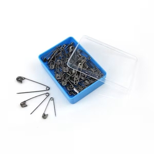 Black Safety Pins Assorted pack of 80 by Habeesavers