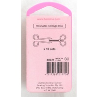 Rustproof Brass Hooks & Eyes Extra Large Size 9, 10 Sets, Silver Colour, Hemline