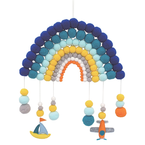 POM POM RAINBOW - Sew Your Own Felt Mobile / Wall Hanging Craft Kit