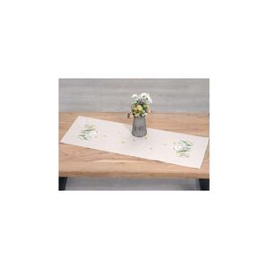 Make It PASTEL MEADOW Table Runner Traced Linen Cross Stitch Kit #585245