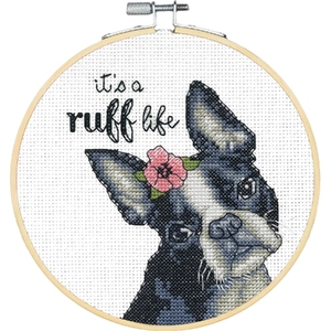 It's A Ruff Life Hoop Counted Cross Stitch Needlecraft Kit by Dimensions