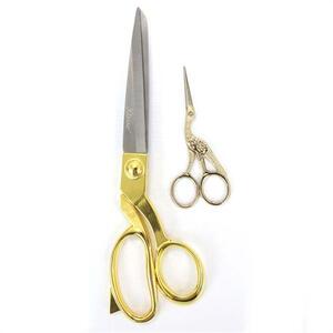 Klasse Premium 25cm (10") Dressmaking Shears & 11.5cm Embroidery Scissors