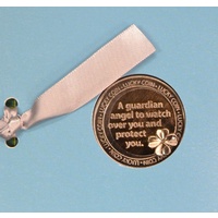Guardian Angel Card & Lucky Coin, 115 x 170mm, Luck Coin 35mm, A Beautiful Gift