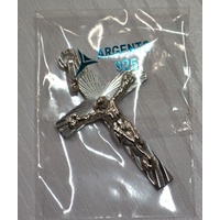 Sterling Silver Crucifix 30mm x 20mm, Boxed, Hallmarked 925, Argento